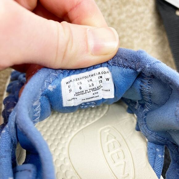 Keen Blue/White Uneek Sport Sandals Women's Size 6 Bungee Cinch Closure EUC - Picture 9 of 10